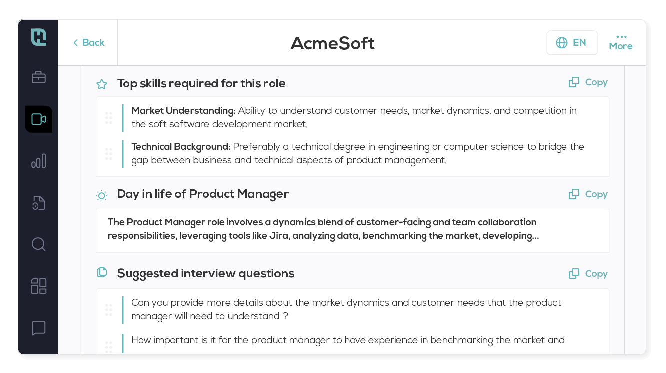 Generate client-specific job descriptions from intake calls