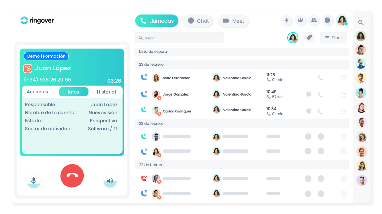 Gestiona tus llamadas más rápido