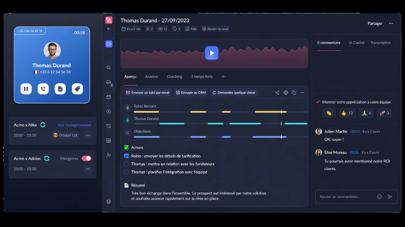 Importez automatiquement vos appels dans Claap