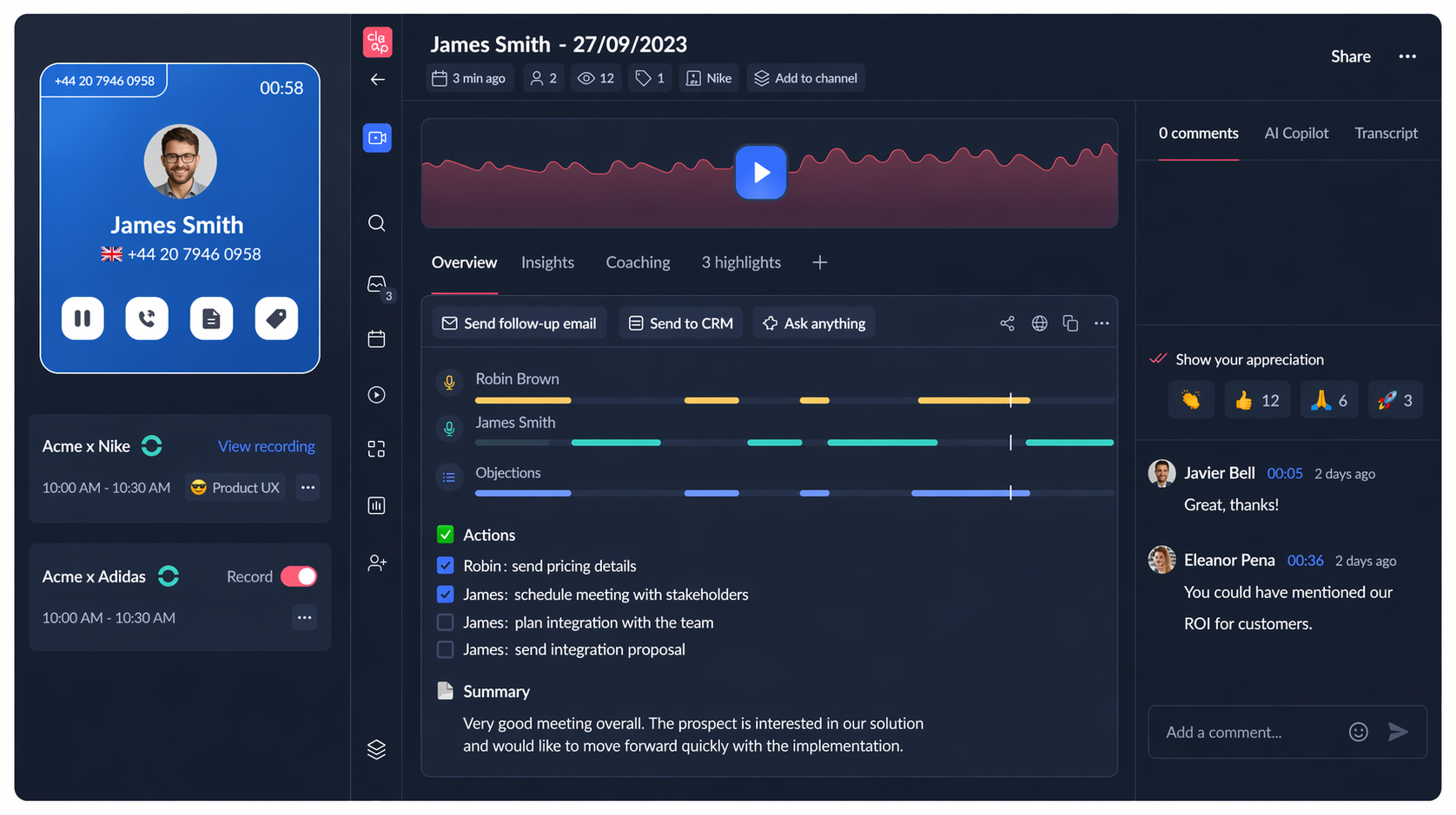 Automatically import your calls into Claap