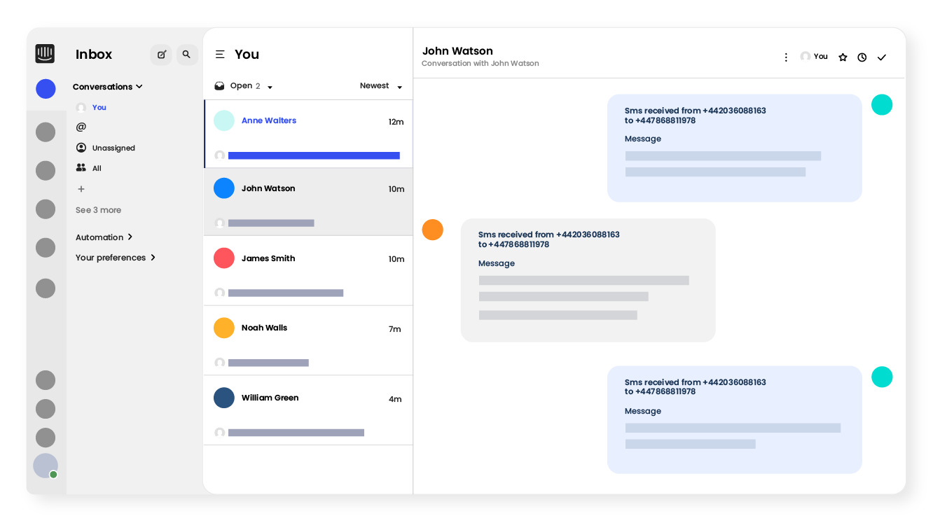 Retrieve your text message conversations