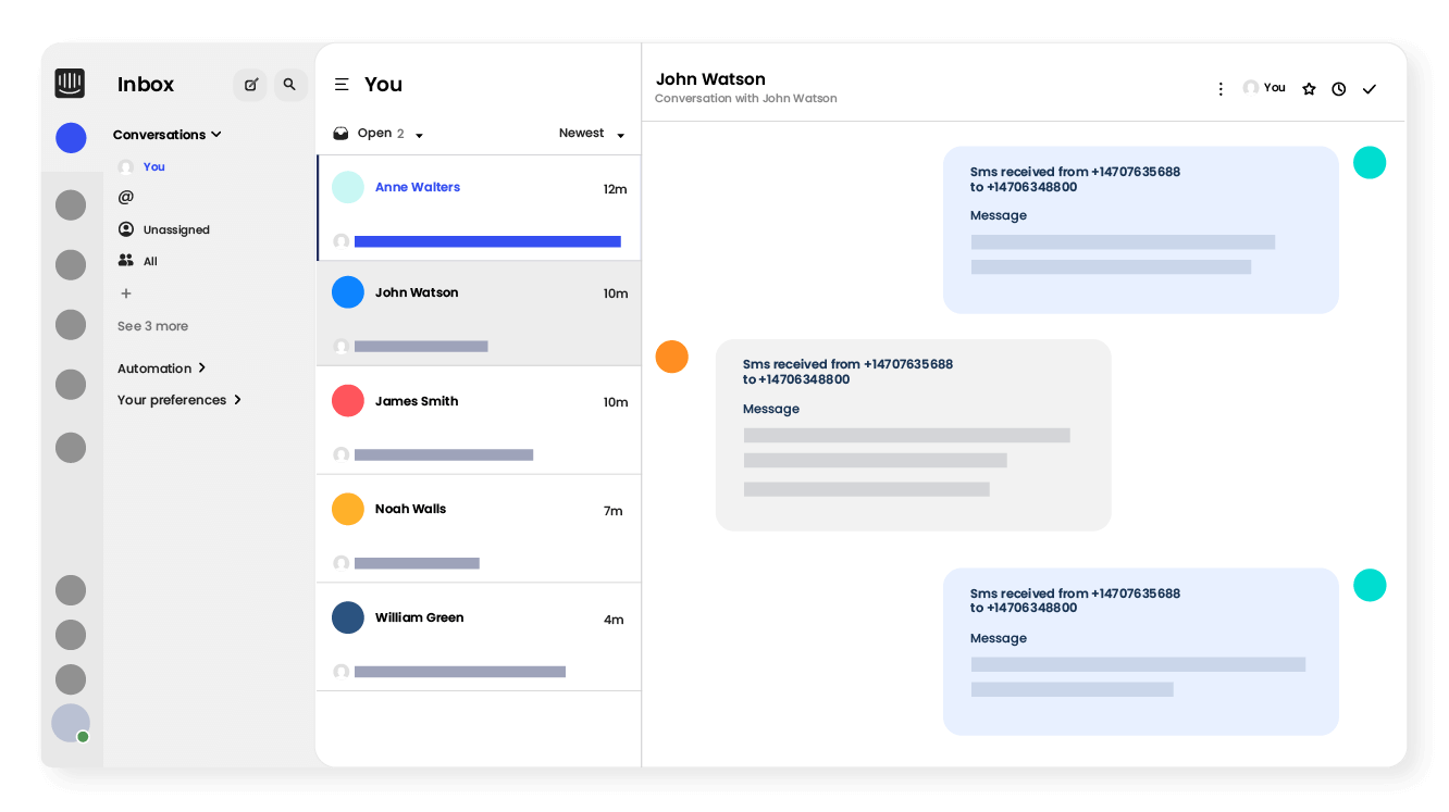 Retrieve your text message conversations