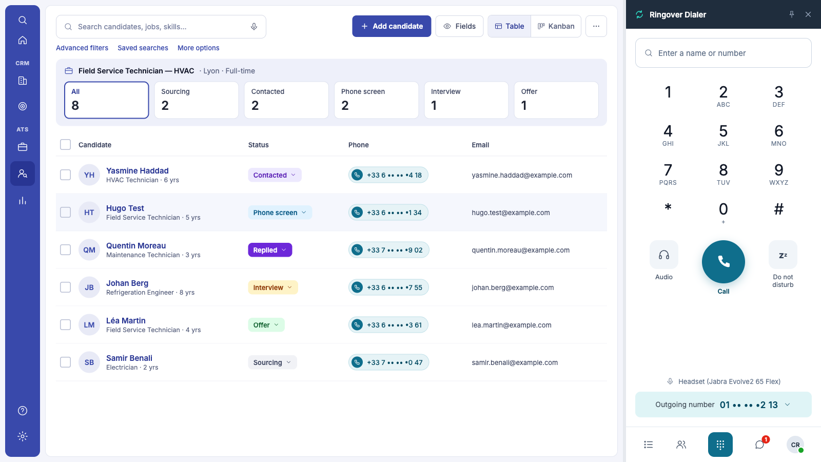 Appels simplifiés depuis Jarvi
