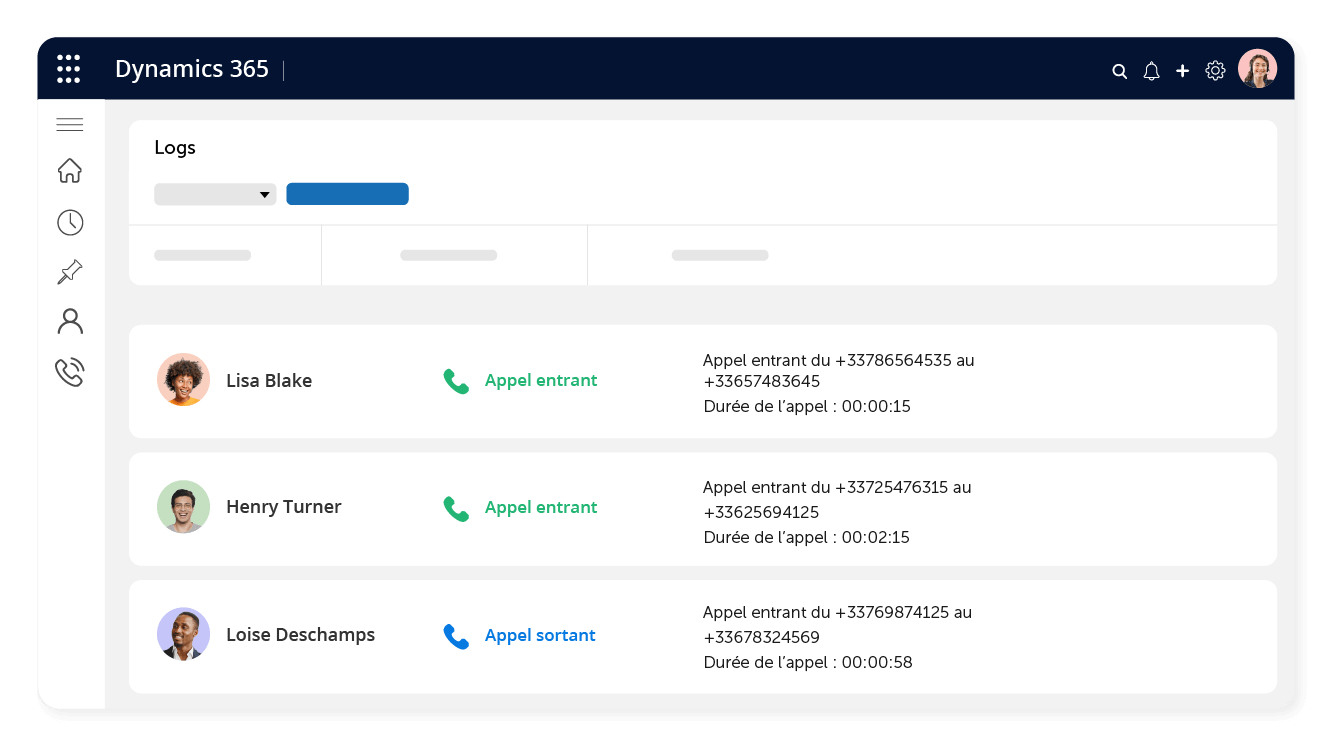 Retrouvez l’historique des appels dans Microsoft Dynamics