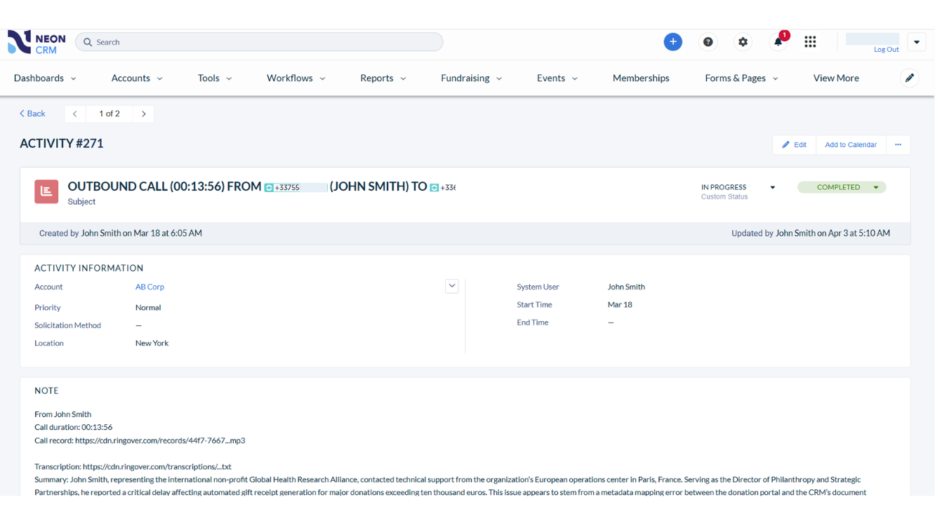Connect with your contacts in one click