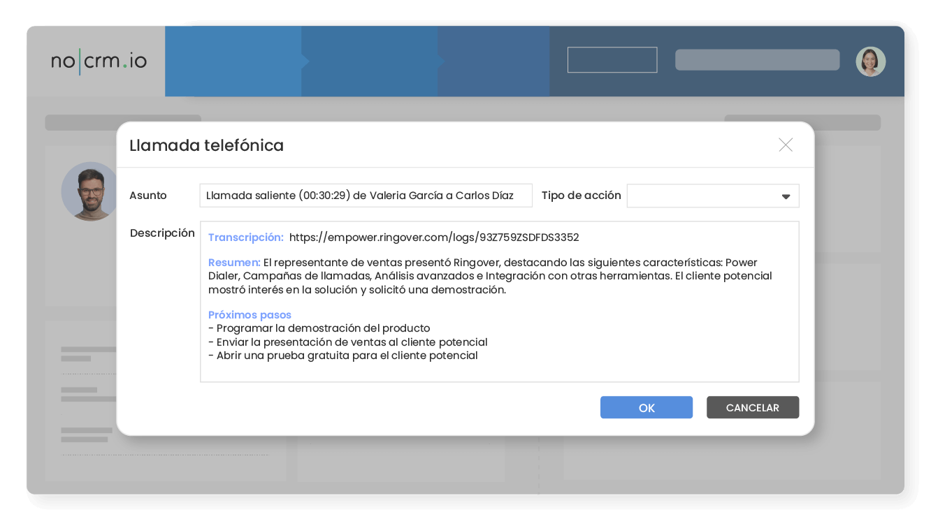 Extrae información de cada conversación