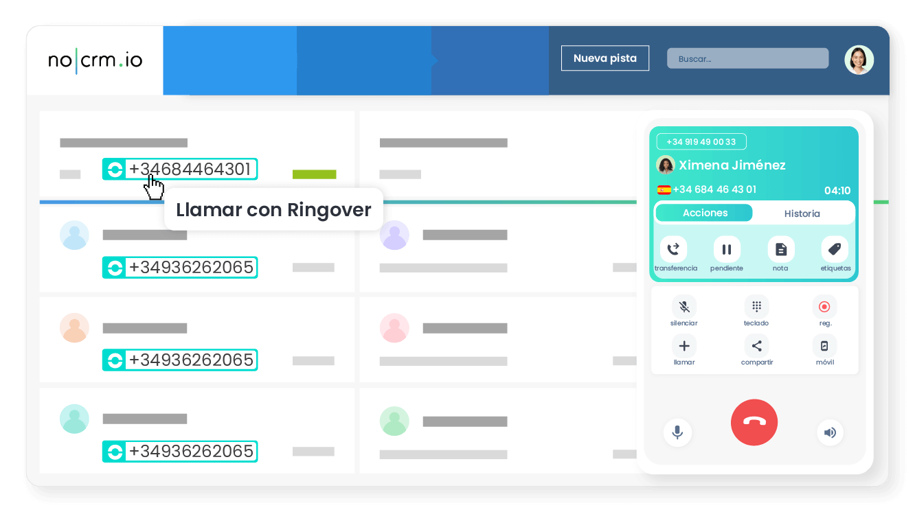 Llamadas en un clic desde noCRM.io