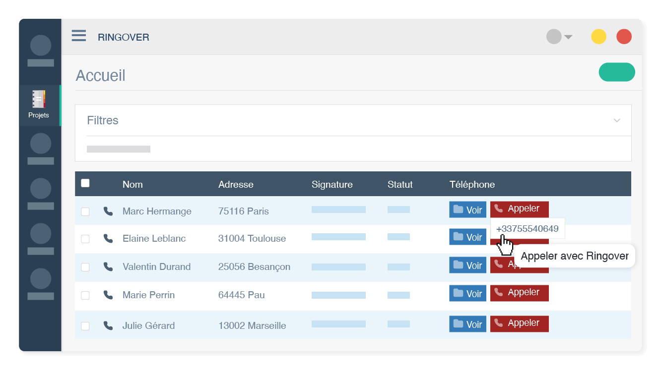 Appelez vos clients en un clic depuis OGGO Data