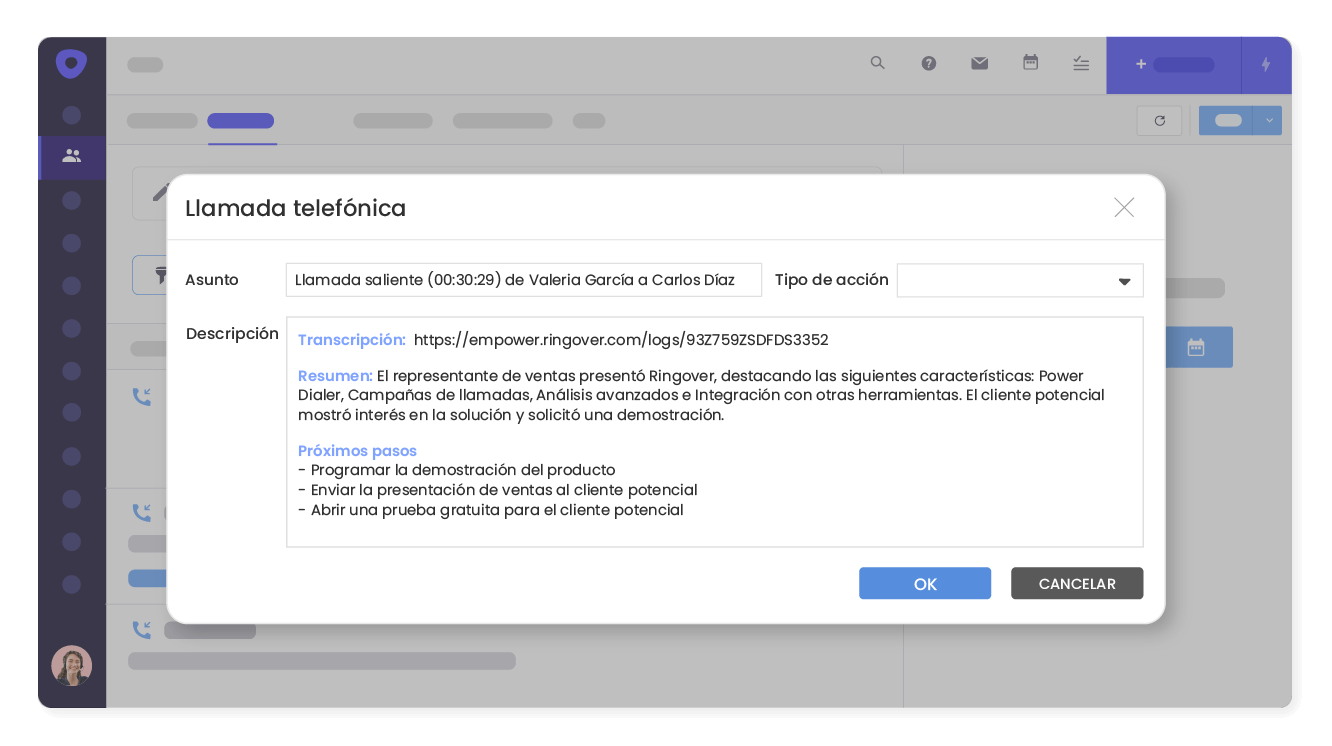 Extrae información de cada conversación