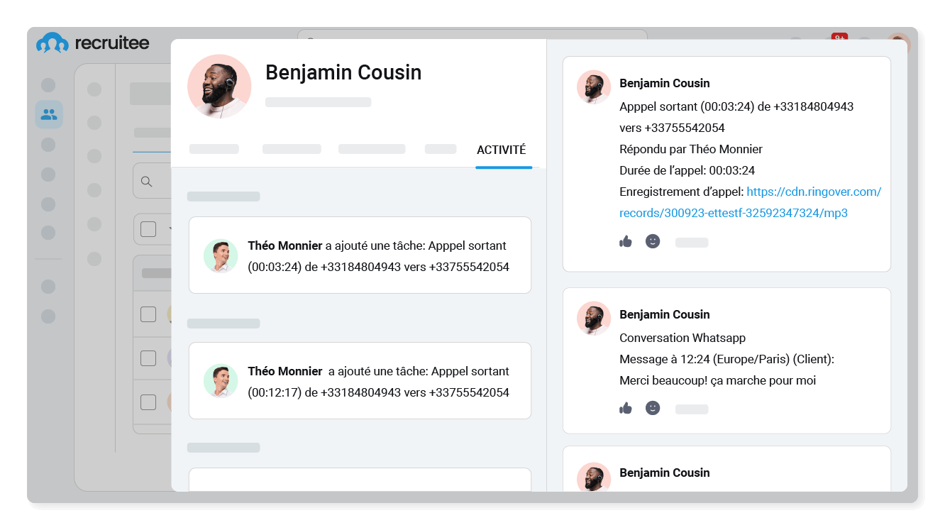 Retrouvez l’historique de tous vos échanges