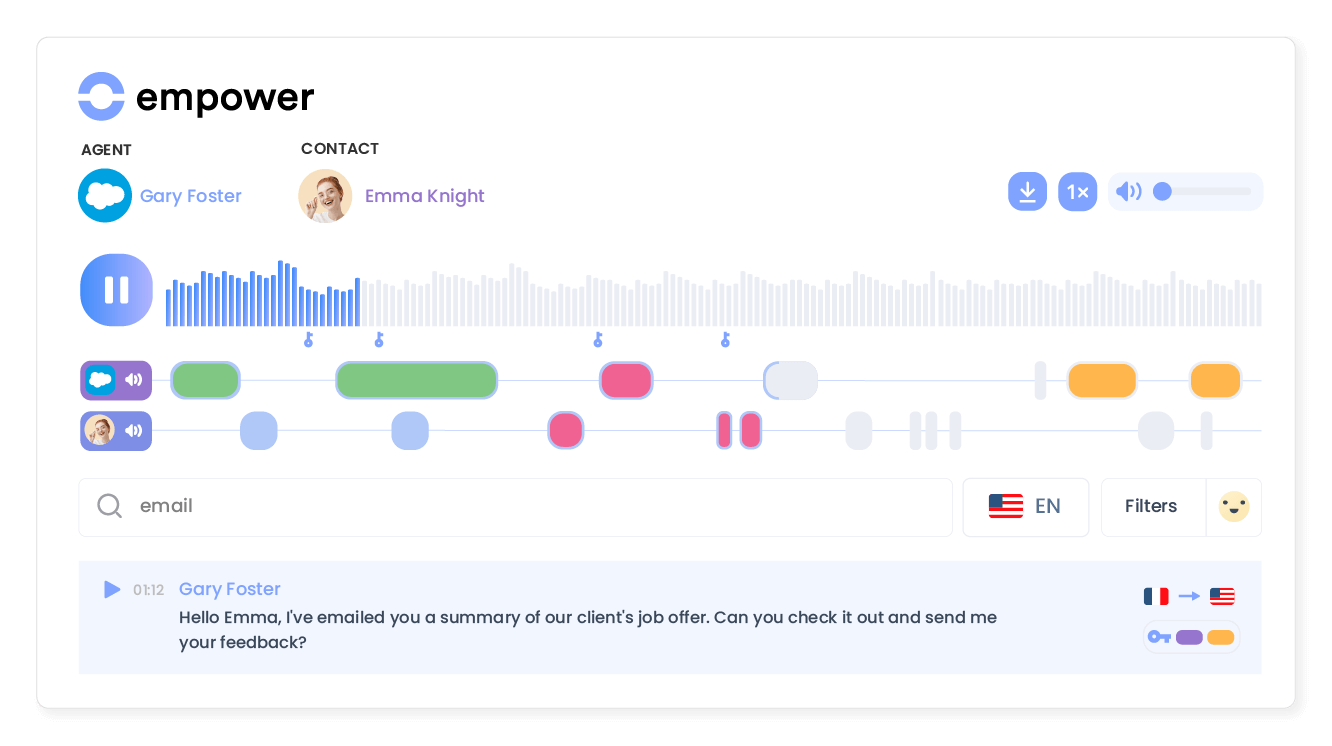 Transform conversations into actionable insights