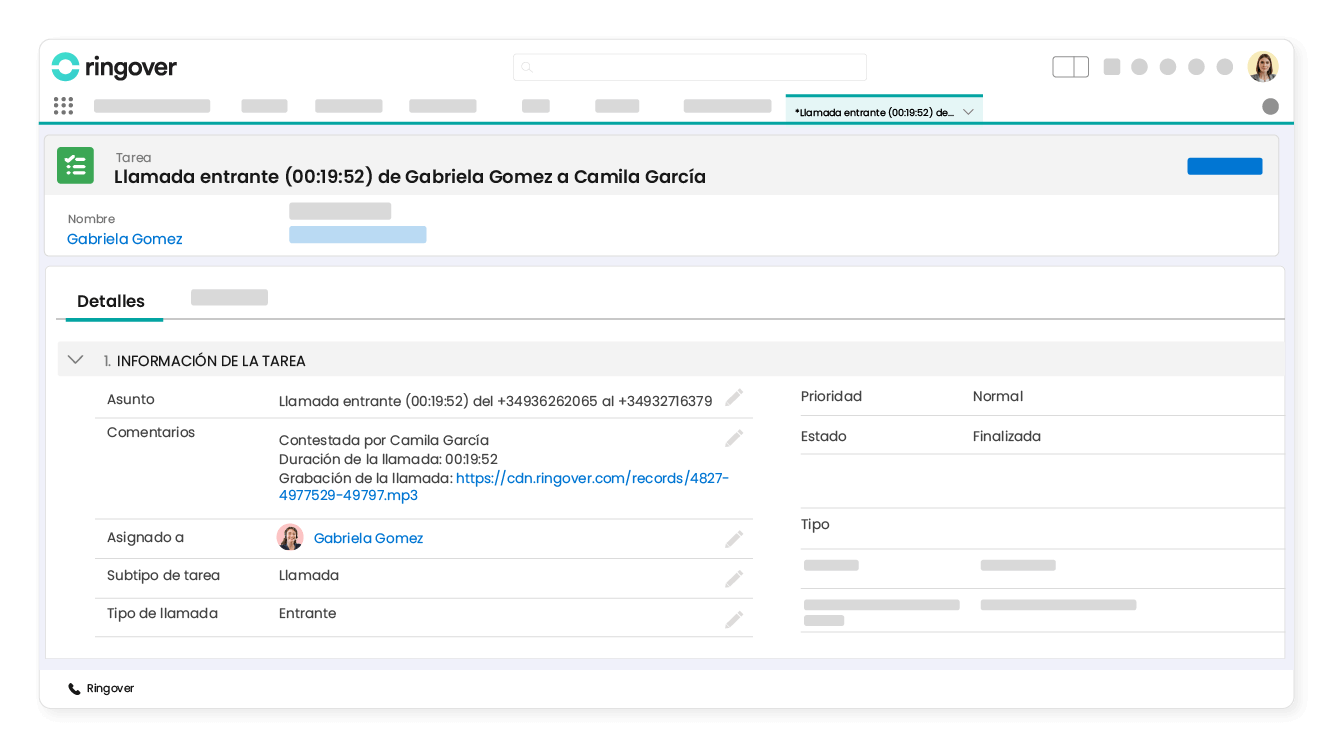 Tu historial de llamadas en un único lugar