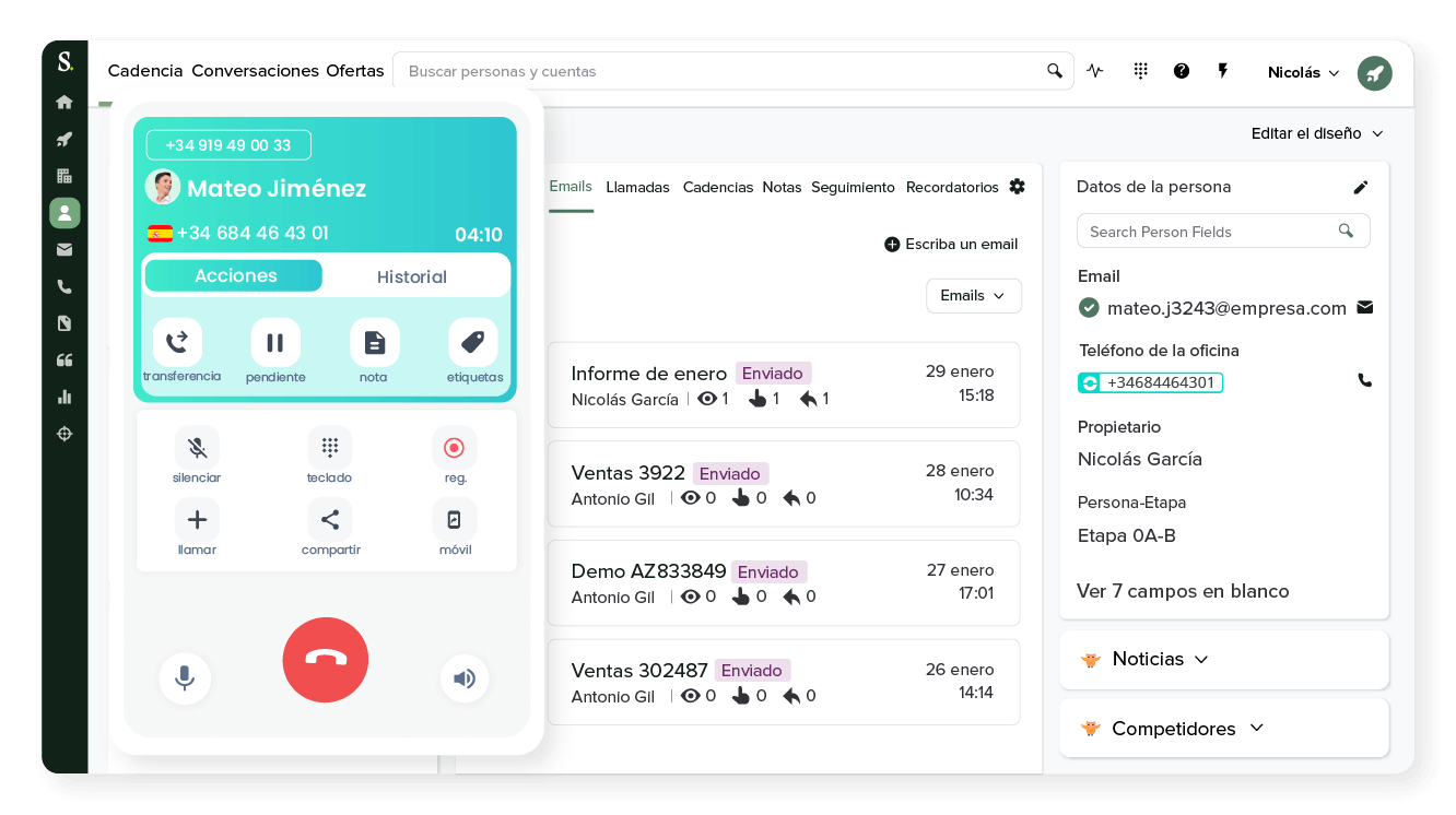 Acceso directo a tus contactos