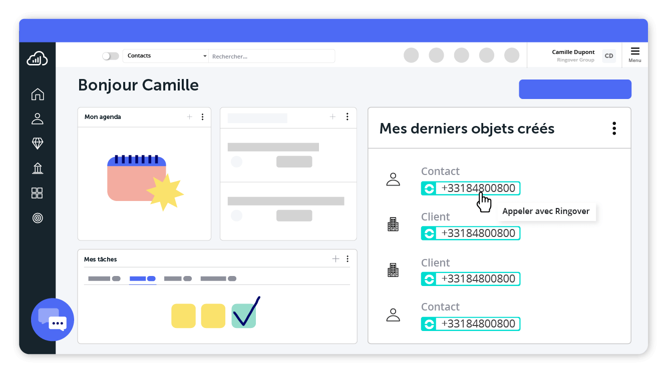 Appelez en 1 clic depuis Sellsy