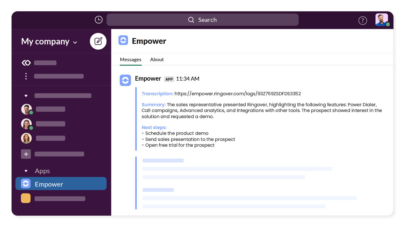 Keep track of your communication directly from Slack