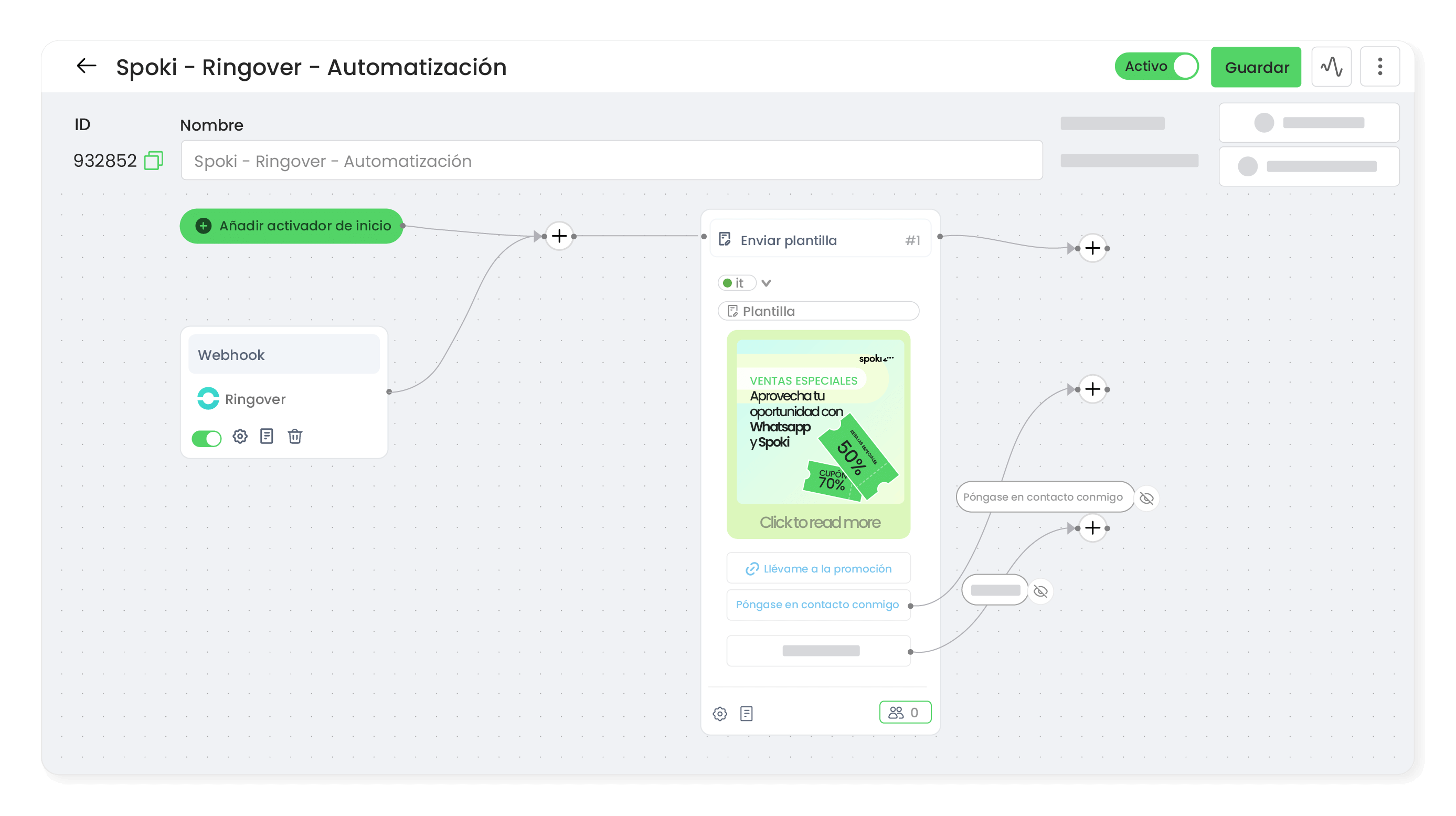 Automatiza los mensajes de WhatsApp según eventos de llamada
