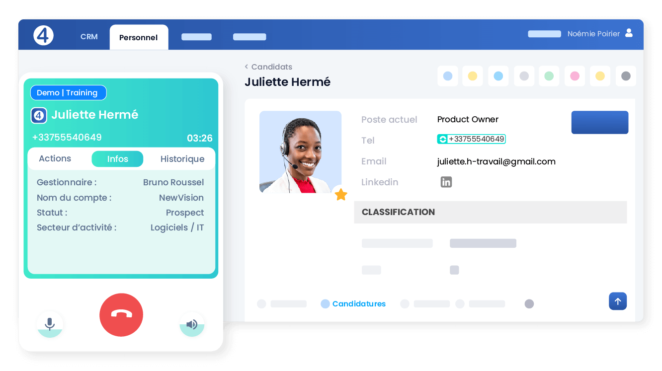 Appelez vos candidats en un clic