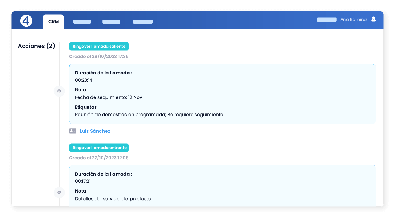 Centraliza el historial de todos los intercambios
