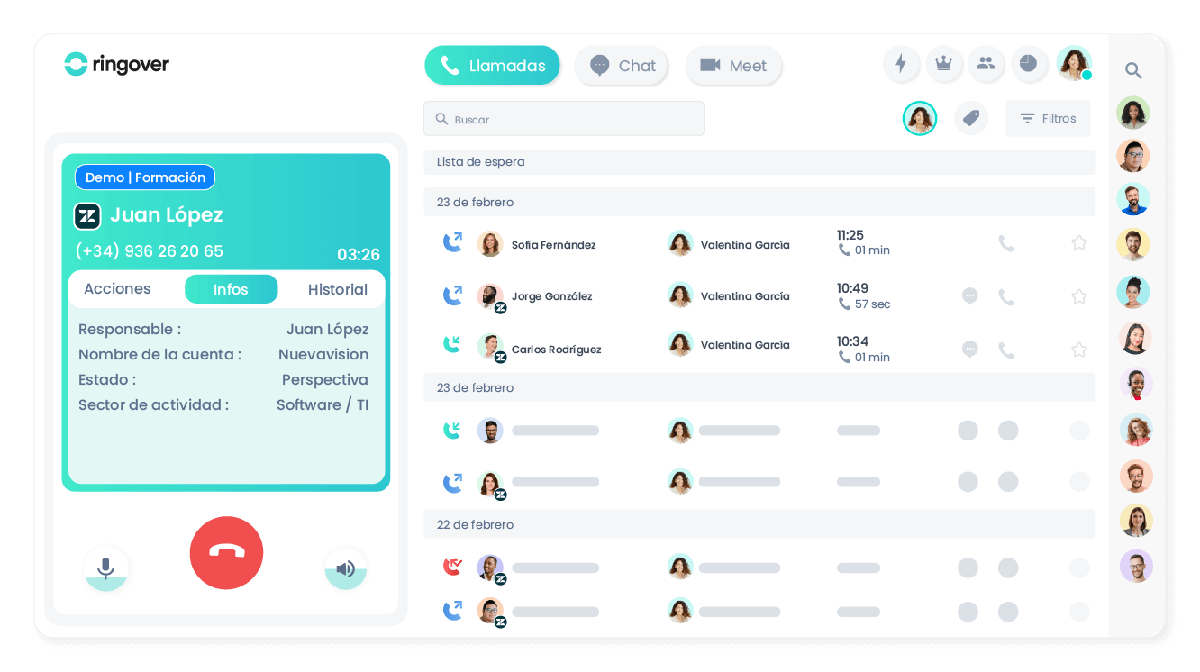 Gestiona tus llamadas más rápido