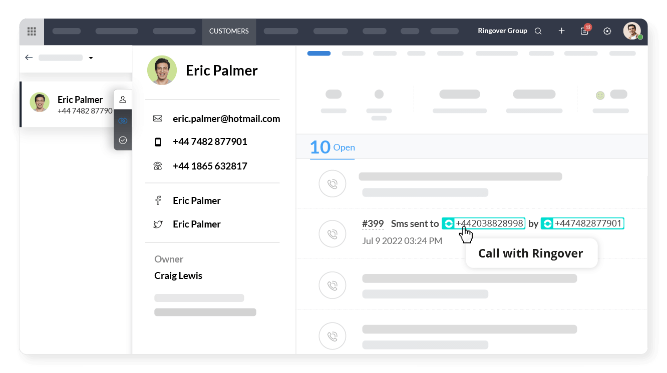 Click to call from Zoho Desk
