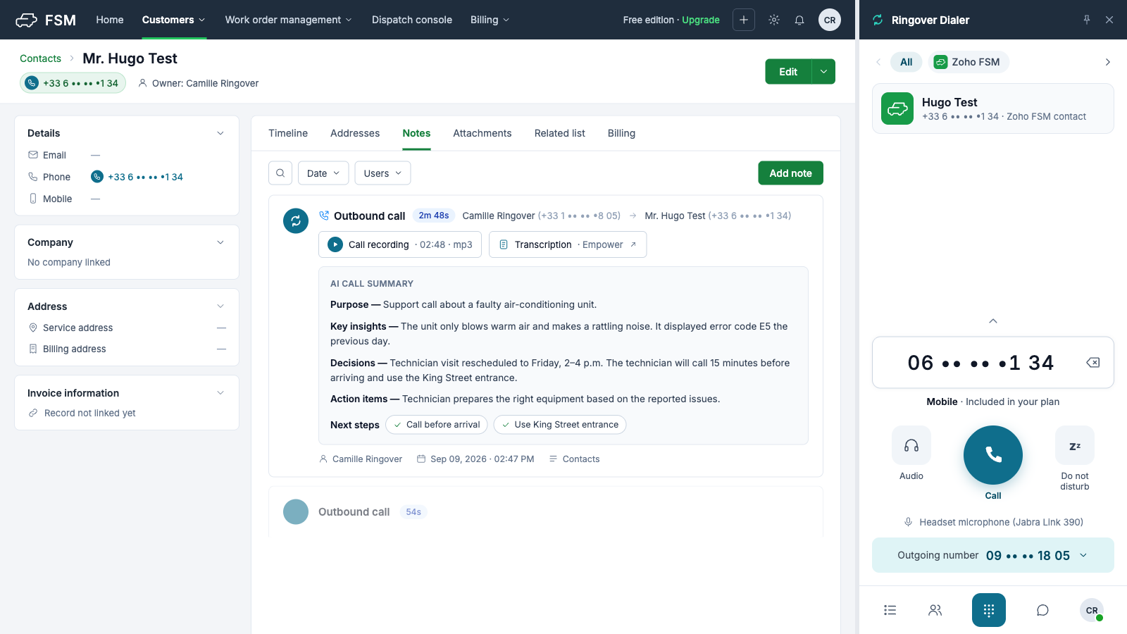 Enregistrement automatique des appels et des SMS