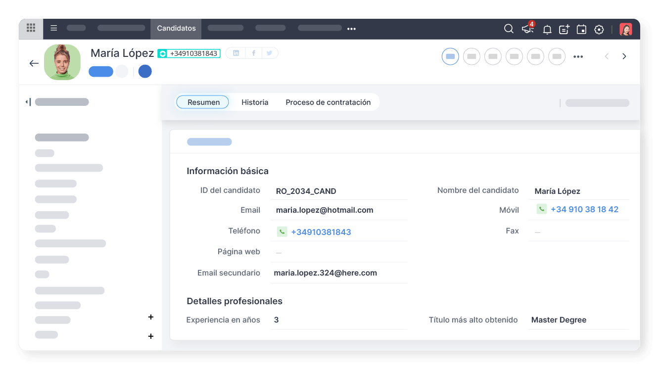 Zoho Recruit para gestionar tus datos