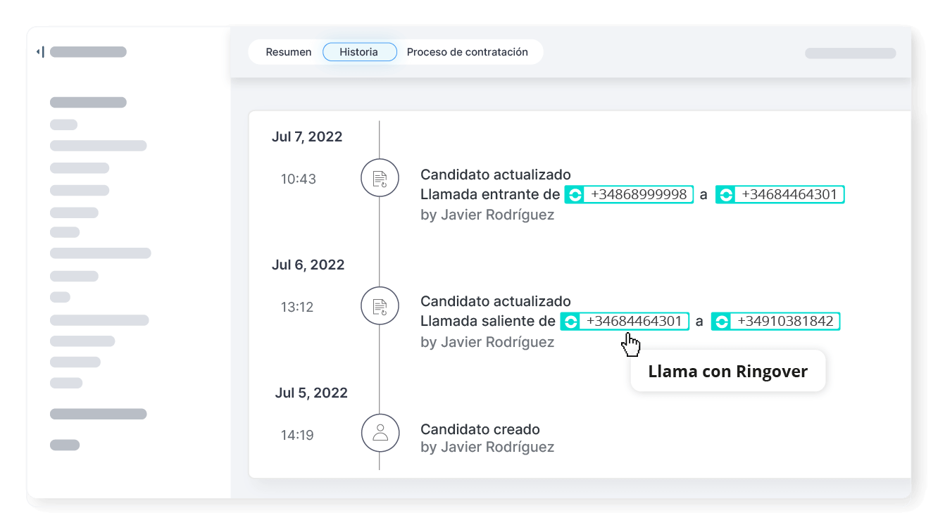 Click to call desde Zoho Recruit