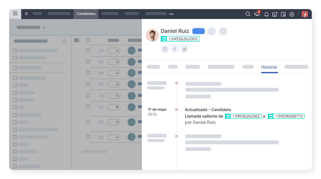 Seguimiento detallado de las llamadas
