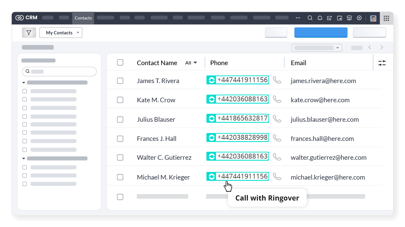 Click to call from Zoho CRM