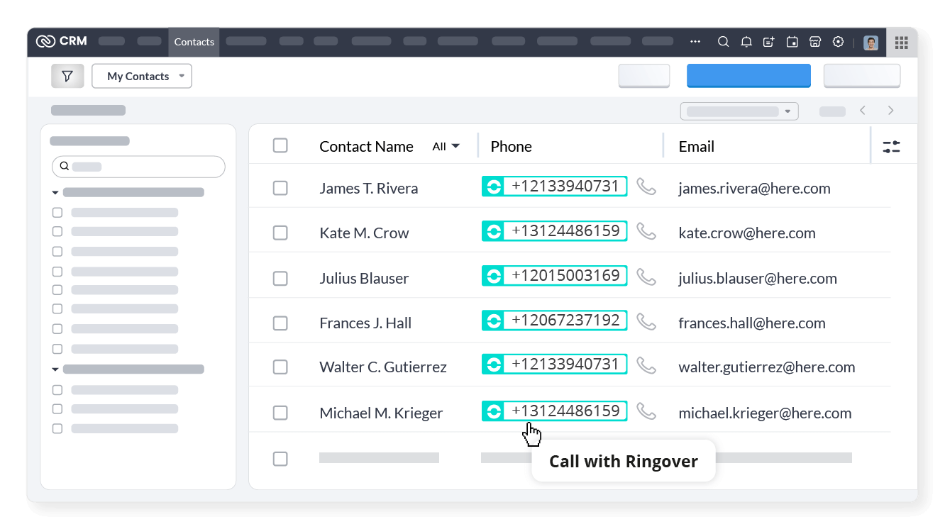 Click to call from Zoho CRM
